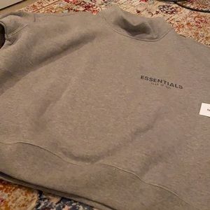 Easentials Oatmeal Mockneck Pullover Sweatshirt